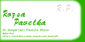 rozsa pavelka business card